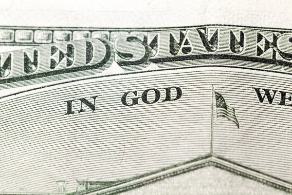 Photographed Close American Dollars Small Depth Field Banknote Worth Ten — Stock Photo, Image