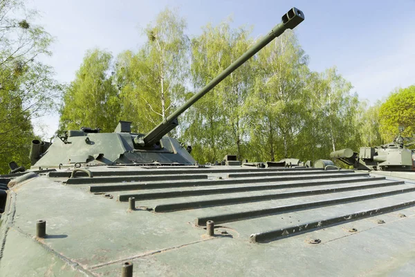 Photographed Close Old Military Equipment Tank Fighting — Stock Photo, Image