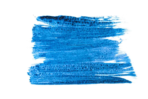 Окрашенный Кисточкой Изолированный Белом Фоне Синий Узор — стоковое фото
