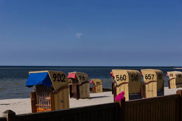 Strandstolar Stranden Laboe — Stockfoto