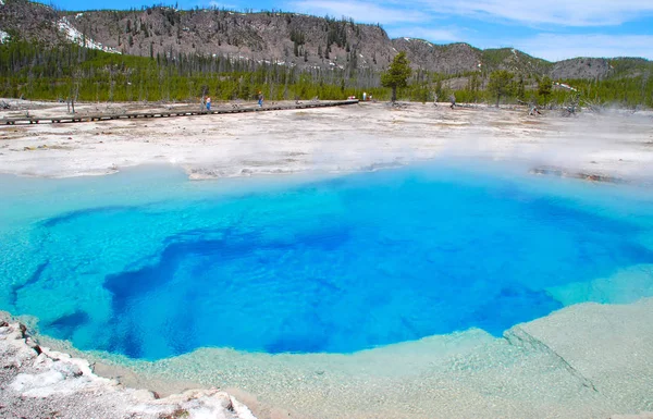 Piscina Sapphire Situada Parque Nacional Yellowstone Wyoming Una Las Principales — Foto de Stock