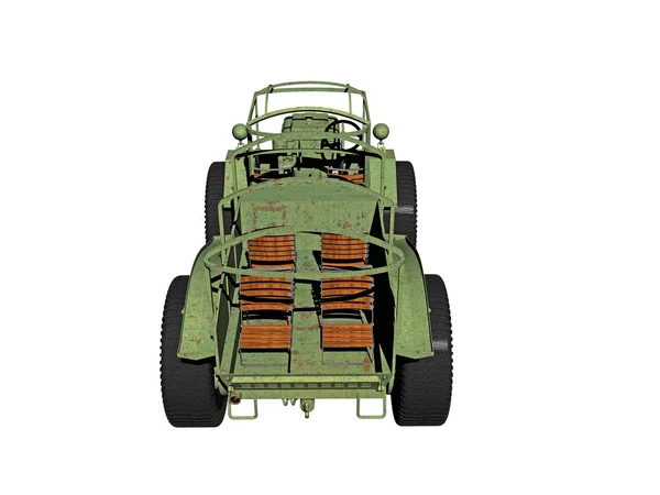 Grafisch Ontwerp Concept Van Oude Militaire Voertuig — Stockfoto