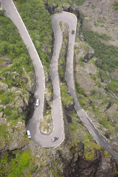 Trollstigen Lunghezza Una Delle Strade Più Famose Del Mondo — Foto Stock