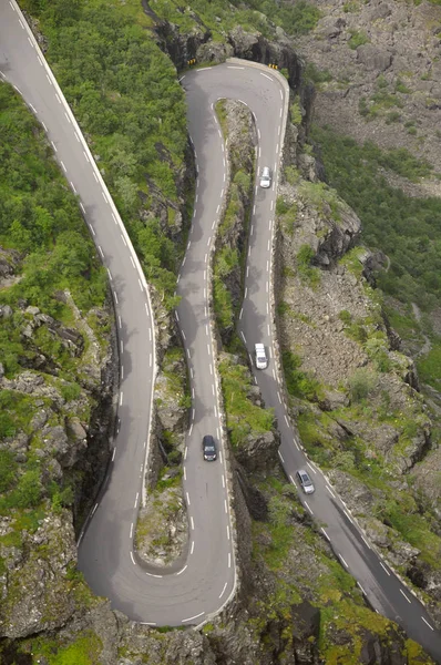 Trollstigen Lunghezza Una Delle Strade Più Famose Del Mondo — Foto Stock