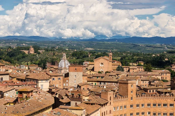 Basilique San Francesco Siena Ville Église Toscane Montagne — Photo