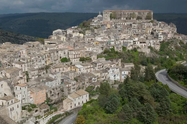 Vista Elevada Del Pueblo Ragusa Ibla —  Fotos de Stock