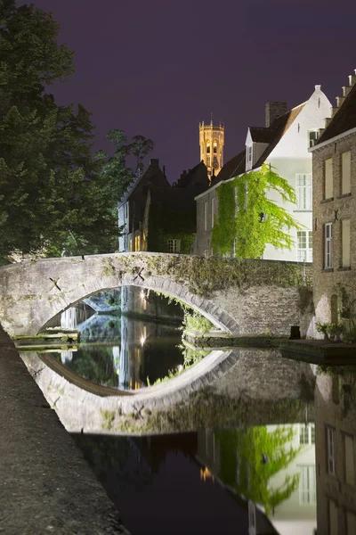 Peerdenbrug Belfort Bruges Kanalları Belçika — Stok fotoğraf