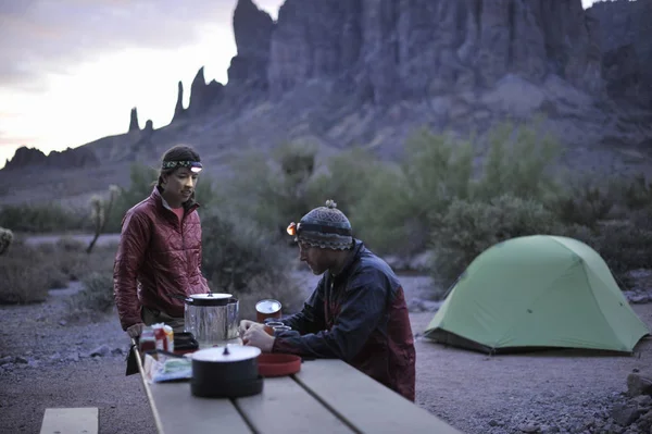 Backpacking Par Camping Apache Junction Arizona Usa — Stockfoto