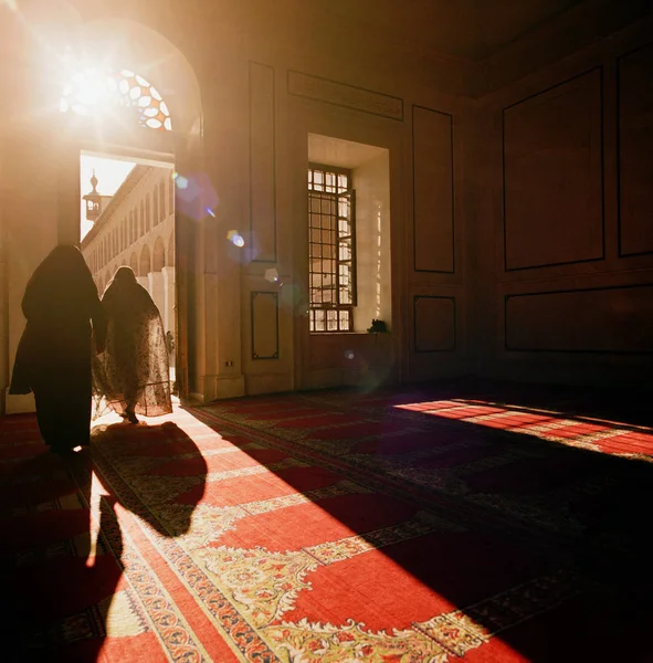 Adoradores Mesquita Omíada Grande Mesquita Damasco Damasco Síria — Fotografia de Stock