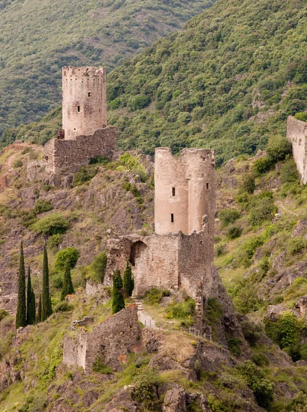 Chateau Lastours Cathar Castle Ruin Lastours Languedoc Region France — 스톡 사진