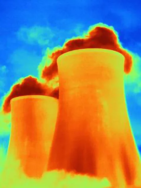 Nuclear Power Station Thermal Image — Stock Photo, Image