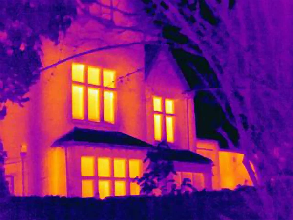 Thermal Image House — Stock Photo, Image