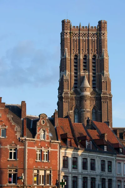 Kyrkan Vaast Grand Place Bethune Nord Pas Calais Frankrike — Stockfoto