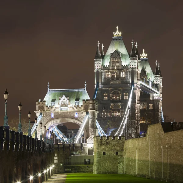 View Tower Bridge Night London United Kingdom — Stock Photo, Image