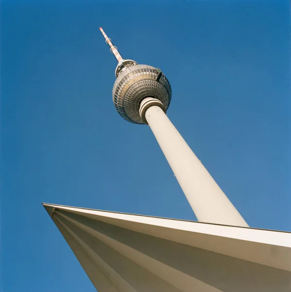 Fernsehturm Torony Alexanderplatz Közelében Berlin Németország — Stock Fotó