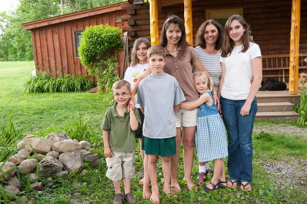 Familieportret Van Meerdere Generaties — Stockfoto