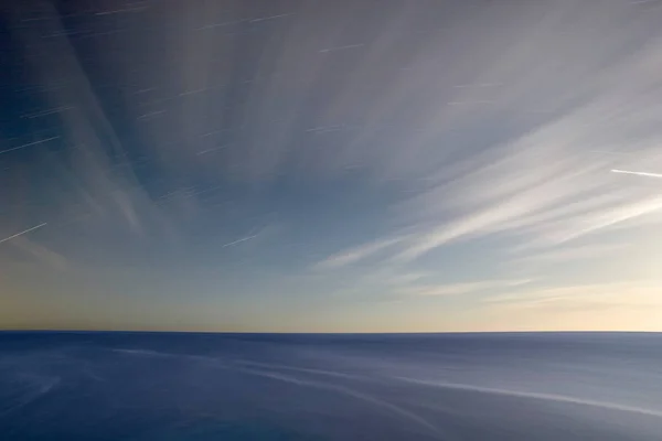 Zee Wolken Sterren Toscane Nachts — Stockfoto