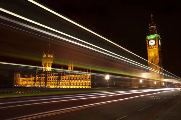 Lichtwege Und Palast Von Westminster London Großbritannien — Stockfoto