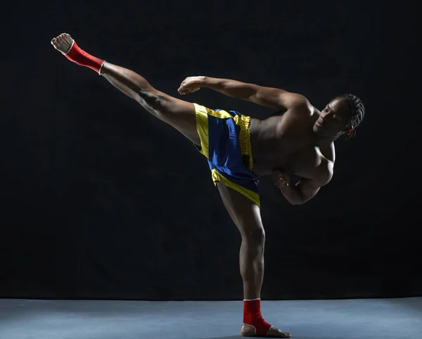 Estudio Tiro Del Joven Boxeador Tiro Masculino — Foto de Stock