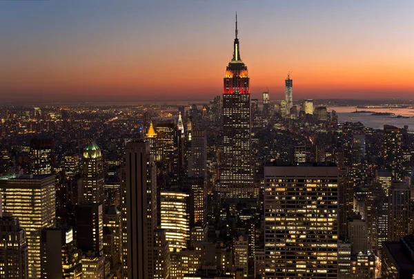Uitzicht Vanaf Rockefeller Centre Manhattan New York City Usa — Stockfoto