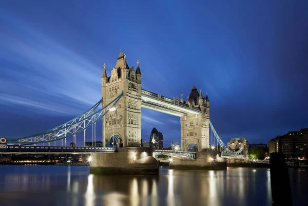 Tower Bridge Londres Iluminado Noite — Fotografia de Stock
