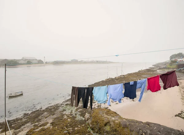 Washing Line Beach Montrose Aberdeenshire Scotland — Stock Photo, Image