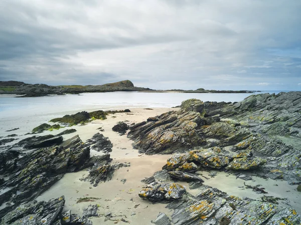 Klippor Stranden Isle Colonsay Skottland — Stockfoto