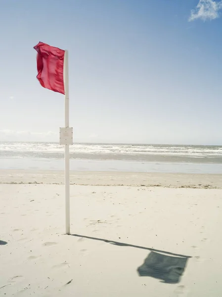 Red Danger Flag Formby Inghilterra — Foto Stock