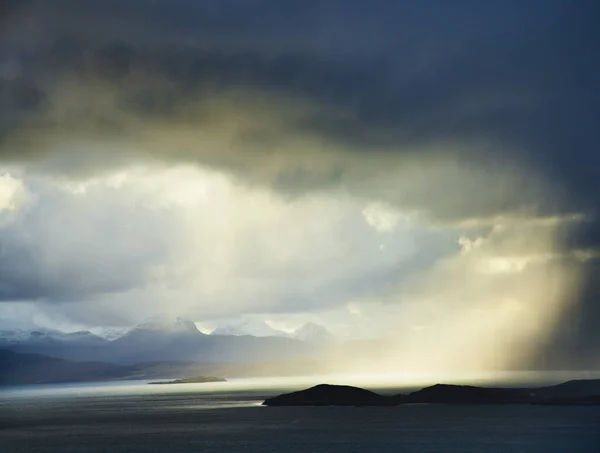 Dramatic Storm Clouds Loch North West Highlands Scotland Stock Picture