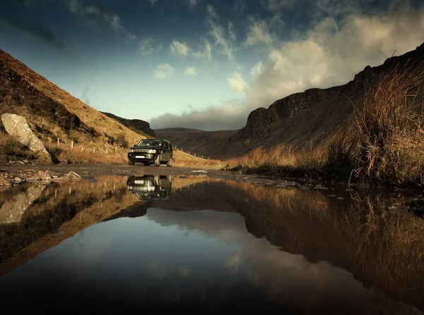 Road Vehicle Parked Lakeside Dingle Kerry Ireland — Stock Photo, Image