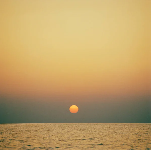 Zonsondergang Boven Middellandse Zee Panarea Eolische Eilanden Italië — Stockfoto