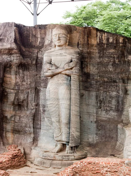 Buddha Staty Den Antika Staden Polonnaruwa Sri Lanka — Stockfoto