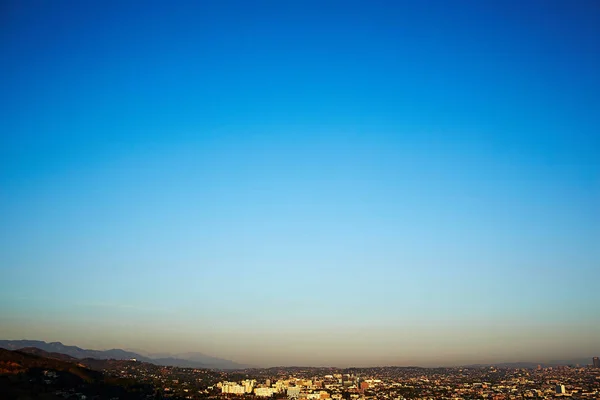Şehir Manzarası Açık Mavi Gökyüzü Los Angeles California Usa — Stok fotoğraf