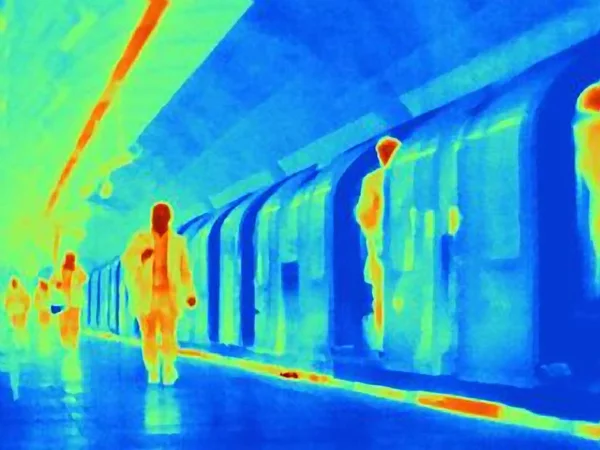 Тепловой Образ Метро Пассажиров — стоковое фото