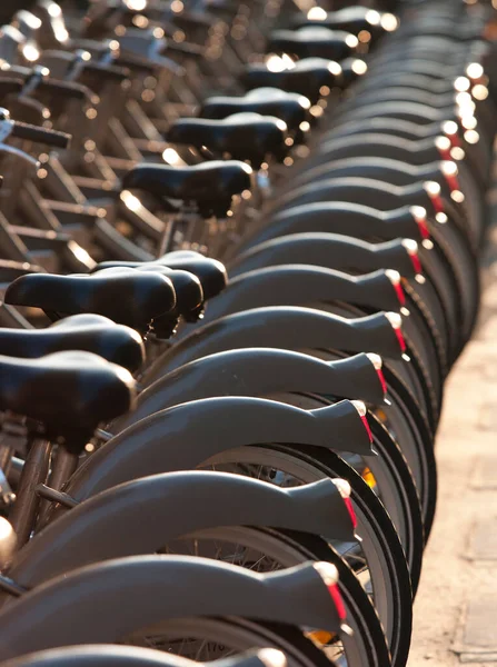 Velib Openbaar Fietsverhuur Station Parijs Frankrijk — Stockfoto