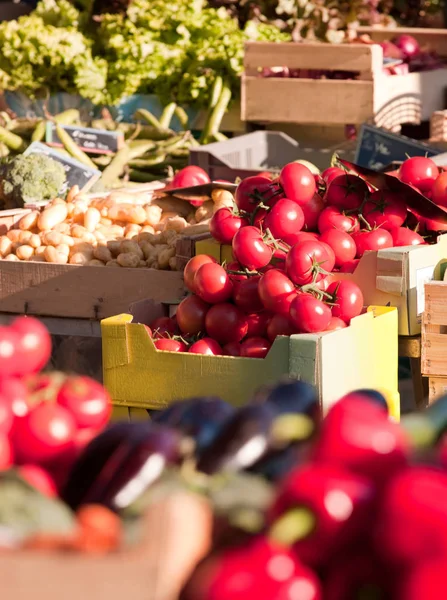 Świeże Owoce Warzywa Targu Valence Region Drome Francja — Zdjęcie stockowe