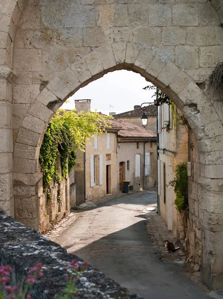 Antigua Calle Saint Emilion Francia —  Fotos de Stock