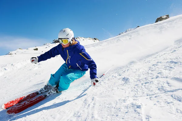 Esportes Inverno Esqui Esquiador — Fotografia de Stock