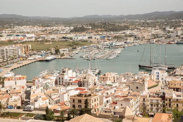 Vista Cidade Velha Porto Ibiza Espanha — Fotografia de Stock