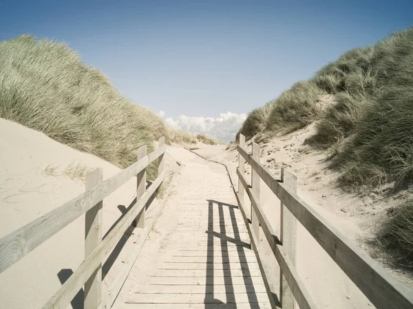 Caminho Através Dunas Formby Inglaterra — Fotografia de Stock