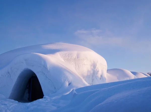 Entrance Ice Hotel Kirkeness Finnmark Region Northern Norway — Stock Photo, Image