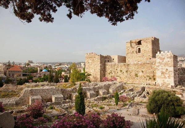 Remains Crusaders Castle Built 12Th Century Small Coastal Town Byblos — Stock Photo, Image