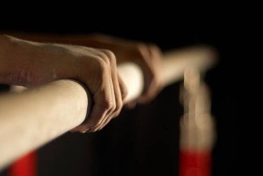 gymnast's hands grabbing a bar clipart
