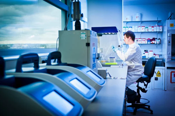 Scientist Using Computer Lab — Stock Photo, Image