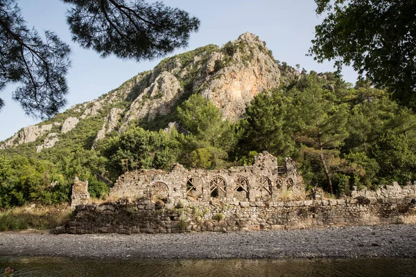 View River Ruins Olympos Lycian Way Turkey — 스톡 사진