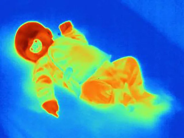 Thermal Image Three Month Old Baby — Stock Photo, Image