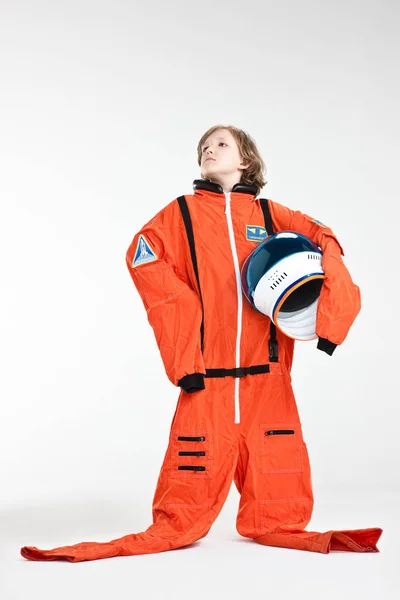 stock image Boy dressed up as astronaut