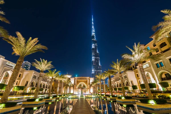 Burj Khalifa Notte Dubai Emirati Arabi Uniti — Foto Stock