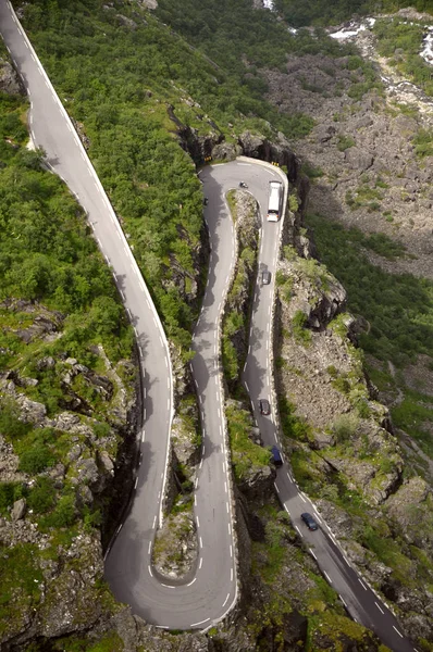 Trollstigen Lunghezza Una Delle Strade Più Famose Del Mondo — Foto Stock