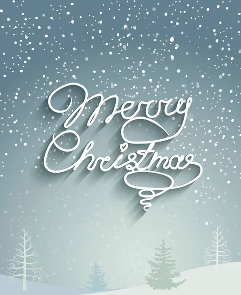 Feliz Navidad Fondo Con Copos Nieve Ilustraciones Vectoriales — Foto de Stock